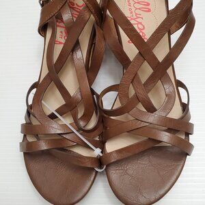 WOMENS BROWN JELLYPOP SANDALS SIZE 7.5